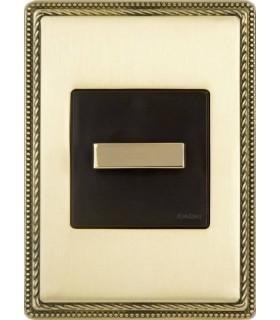 Поворотный выключатель Fontini Venezia Metal рамка золото, накладка золото/коричневый 39821502