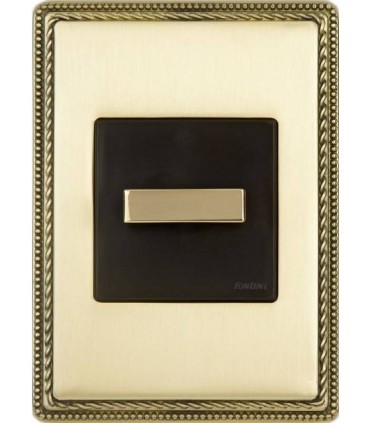 Поворотный выключатель Fontini Venezia Metal рамка золото, накладка золото/коричневый 39821502