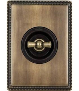 Поворотный выключатель Fontini Venezia Metal бронза, накладка бронза/коричневый 39801532