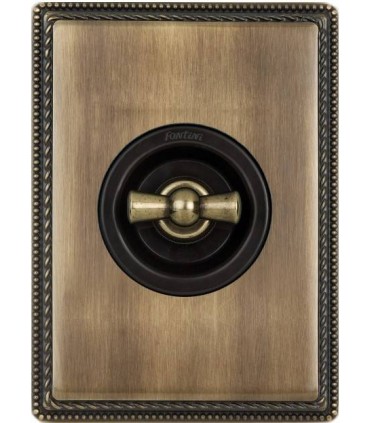 Поворотный выключатель Fontini Venezia Metal бронза, накладка бронза/коричневый 39801532