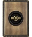 Поворотный выключатель Fontini Venezia Metal бронза, накладка бронза/коричневый 39801532
