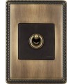 Выключатель тумблерный Fontini Venezia Metal рамка бронза, накладка бронза/коричневый 39821532