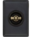 Поворотный выключатель Fontini Venezia Metal рамка антрацит, накладка бронза/коричневый 39801492