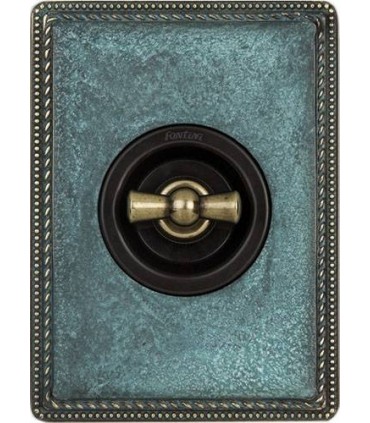 Поворотный выключатель Fontini Venezia Metal рамка патина, накладка бронза/коричневый 39801622