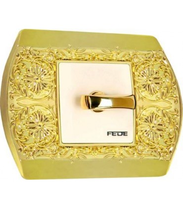 Поворотный выключатель FEDE серии Sanremo цвет Bright Gold FD01421OB
