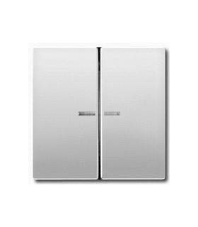 JUNG LS 990 Алюминий Клавиша 2-я с линзами подсветки (Металл) AL2995KO5