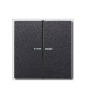 JUNG LS 990 Антрацит Клавиша 2-я с линзами подсветки (Металл) AL2995KO5AN