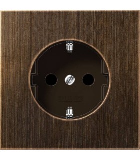 JUNG LS 990 Messing Antik Розетка с заземлением безвинт зажим (Металл) ME1520AT