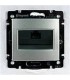 Телефонная розетка RJ 45 - ISDN / Интернет - 8 контактов - 1 выход Legrand Valena, алюминий {PRODUCT_REFERENCE}