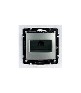 Телефонная розетка RJ 45 - ISDN / Интернет - 8 контактов - 1 выход Legrand Valena, алюминий {PRODUCT_REFERENCE}