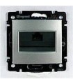 Телефонная розетка RJ 45 - ISDN / Интернет - 8 контактов - 1 выход Legrand Valena, алюминий {PRODUCT_REFERENCE}
