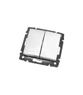 Выключатель двухклавишный Legrand Valena, белый {PRODUCT_REFERENCE}