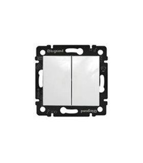 Переключатель двухклавишный Legrand Valena, белый {PRODUCT_REFERENCE}