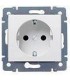 Силовая розетка 2К+3 с защитными шторками на винтах Legrand Valena, белый {PRODUCT_REFERENCE}