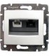 Двойная розетка RJ 45 Кат. 5е/6 UTP + RJ 11 Legrand Valena, белый {PRODUCT_REFERENCE}