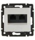 Информационная розетка RJ 45 - категория 5e - UTP - 2 выхода - с захватами Legrand Valena, белый {PRODUCT_REFERENCE}