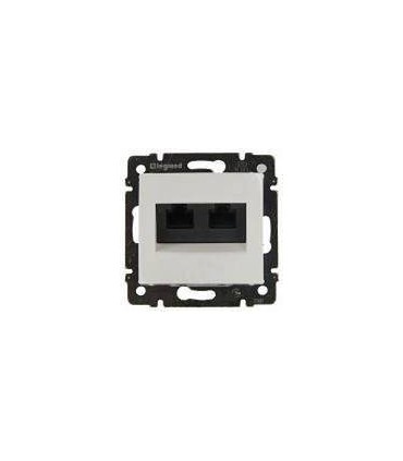 Информационная розетка RJ 45 - категория 5e - UTP - 2 выхода - с захватами Legrand Valena, белый {PRODUCT_REFERENCE}