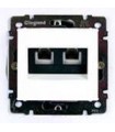 Телефонная розетка RJ 11 - 4 контакта - 2 выхода, Legrand Valena, белый {PRODUCT_REFERENCE}