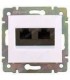 Информационная розетка RJ 45 - категория 5e - UTP - 2 выхода - на винтах Legrand Valena, белый {PRODUCT_REFERENCE}