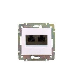 Информационная розетка RJ 45 - категория 5e - UTP - 2 выхода - на винтах Legrand Valena, белый {PRODUCT_REFERENCE}