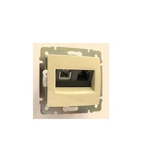 Двойная розетка RJ 45 Кат. 5е/6 UTP + RJ 11 Legrand Valena, слоновая кость {PRODUCT_REFERENCE}