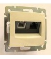 Двойная розетка RJ 45 Кат. 5е/6 UTP + RJ 11 Legrand Valena, слоновая кость {PRODUCT_REFERENCE}