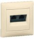 Информационная розетка RJ 45 - категория 5e - UTP - 2 выхода - на винтах Legrand Valena, слоновая кость {PRODUCT_REFERENCE}