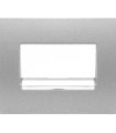 Накладка с держателем этикеток для информационной розетки RJ 45 1 или 2 выхода Legrand Galea Life, алюминий {PRODUCT_REFERENCE}