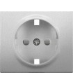 Накладка для розетки 2К+З с защитными шторками Legrand Galea Life, алюминий {PRODUCT_REFERENCE}