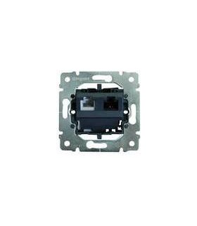 Механизм телефонной розетки RJ 45/11 CAT6 UTP, 2 коннектора, Legrand Galea Life {PRODUCT_REFERENCE}