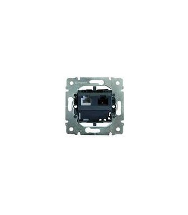 Механизм телефонной розетки RJ 45/11 CAT6 UTP, 2 коннектора, Legrand Galea Life {PRODUCT_REFERENCE}