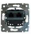 Информационная розетка RJ 45 - категория 5e - UTP - 2 коннектора - монтаж на винтах, Legrand Galea Life {PRODUCT_REFERENCE}