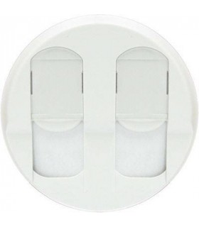 Накладка компьютерной двойной розетки RJ 45 Legrand Celiane, белый {PRODUCT_REFERENCE}