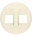 Накладка с держателем этикеток для информационной розетки RJ 45 1 или 2 выхода Legrand Celiane, слоновая кость {PRODUCT_REFERENC