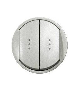 Клавиша двойная с индикацией Legrand Celiane, титан {PRODUCT_REFERENCE}