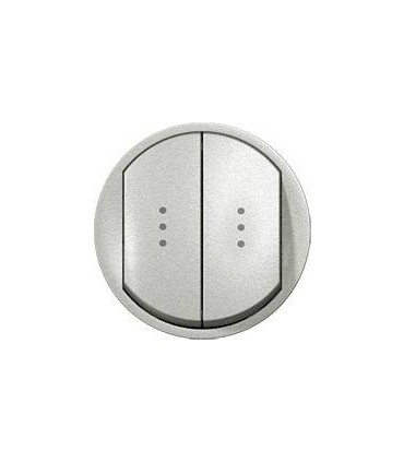 Клавиша двойная с индикацией Legrand Celiane, титан {PRODUCT_REFERENCE}