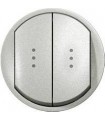 Клавиша двойная с индикацией Legrand Celiane, титан {PRODUCT_REFERENCE}