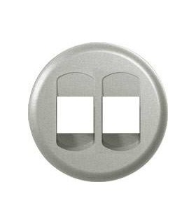 Накладка с держателем этикеток для информационной розетки RJ 45 1 или 2 выхода Legrand Celiane, титан {PRODUCT_REFERENCE}