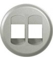 Накладка с держателем этикеток для информационной розетки RJ 45 1 или 2 выхода Legrand Celiane, титан {PRODUCT_REFERENCE}