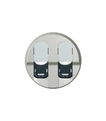 Накладка компьютерной двойной розетки RJ 45 Legrand Celiane, титан {PRODUCT_REFERENCE}
