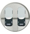 Накладка компьютерной двойной розетки RJ 45 Legrand Celiane, титан {PRODUCT_REFERENCE}