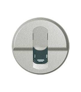 Накладка для одинарной телефонной розетки RJ 11 и RJ 12 Legrand Celiane, титан {PRODUCT_REFERENCE}