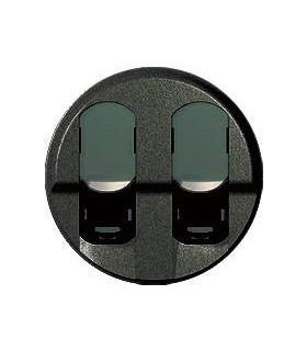 Накладка компьютерной двойной розетки RJ 45 Legrand Celiane, графит {PRODUCT_REFERENCE}