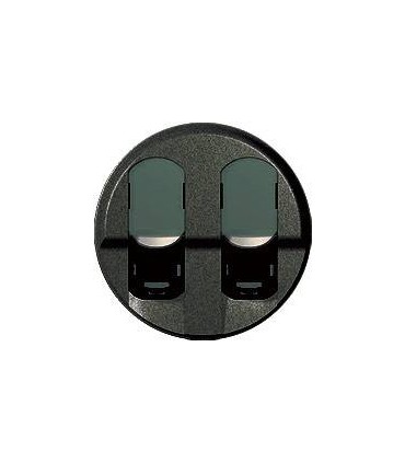 Накладка компьютерной двойной розетки RJ 45 Legrand Celiane, графит {PRODUCT_REFERENCE}