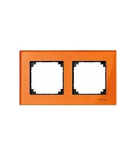 Merten M-Elegance Стекло Оранжевый кальцит Рамка 2-я {PRODUCT_REFERENCE}