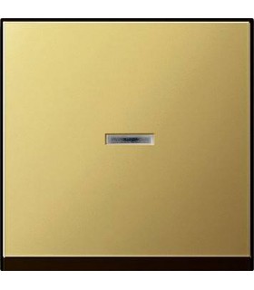 Клавиша одинарная с индикацией Gira System 55, латунь 290604