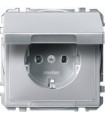 Merten SD Алюминий Розетка 1-ая с/з с крышкой {PRODUCT_REFERENCE}
