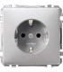 Merten SD Алюминий Розетка с/з с защитными шторками {PRODUCT_REFERENCE}