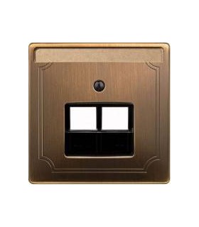 Merten SD Античная латунь Накладка розетки ТЛФ/комп 2-ой наклонной {PRODUCT_REFERENCE}
