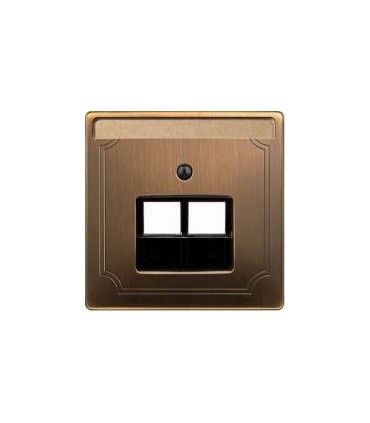Merten SD Античная латунь Накладка розетки ТЛФ/комп 2-ой наклонной {PRODUCT_REFERENCE}